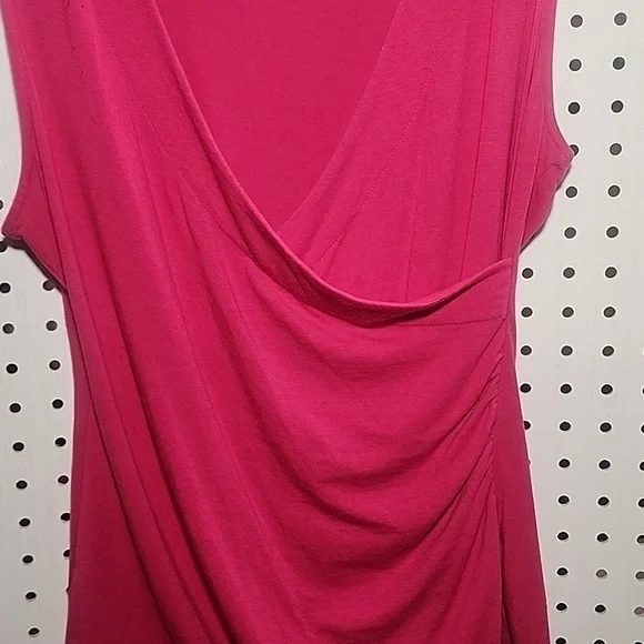 Soft Surroundings Size Small Sleeveless Deep V Neck Pink Crossover - Picture 3 of 5